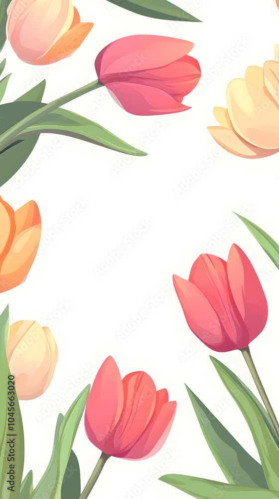 Vibrant tulip blooms Vibrant tulip blooms