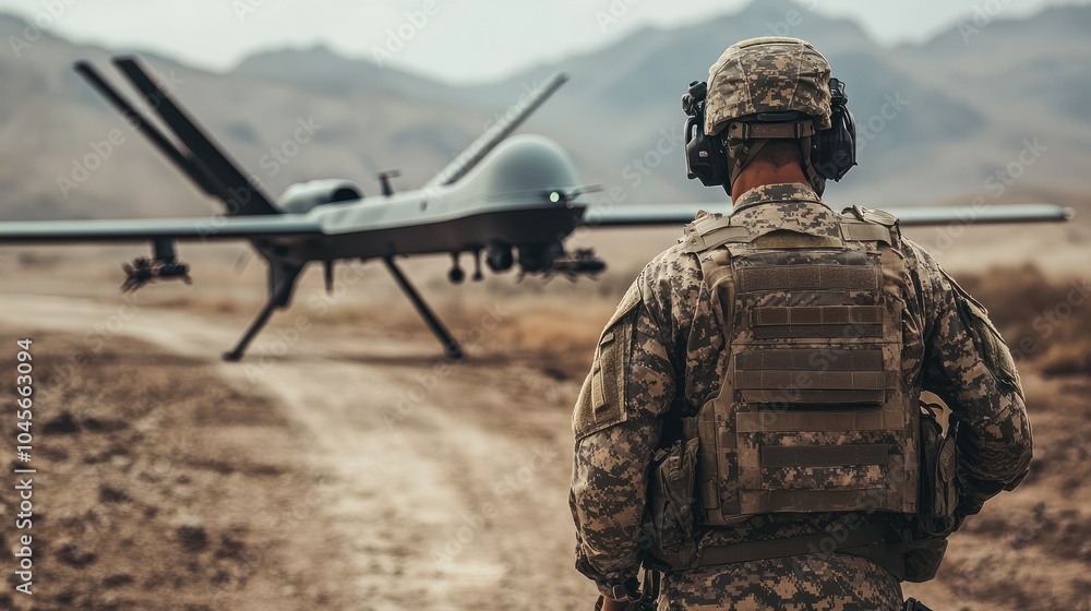 military soldier us army launches drone