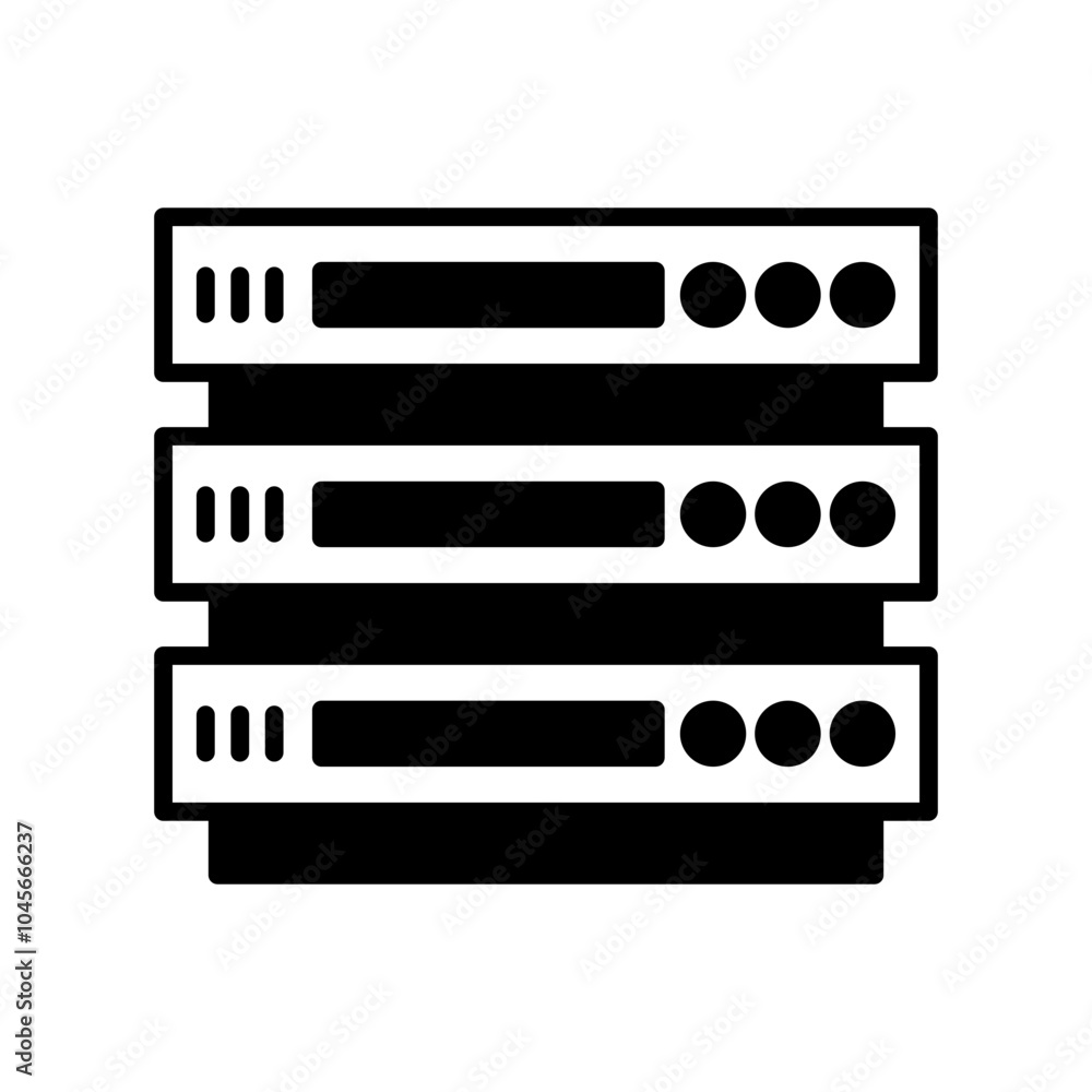 Server Glyph Icon, Vector illustration Server Glyph Icon, Vector illustration