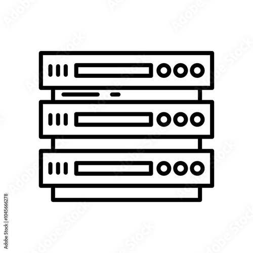 Server Outline Icon, Vector illustration
