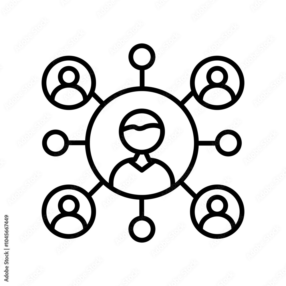 Network Outline Icon, Vector illustration Network Outline Icon, Vector illustration