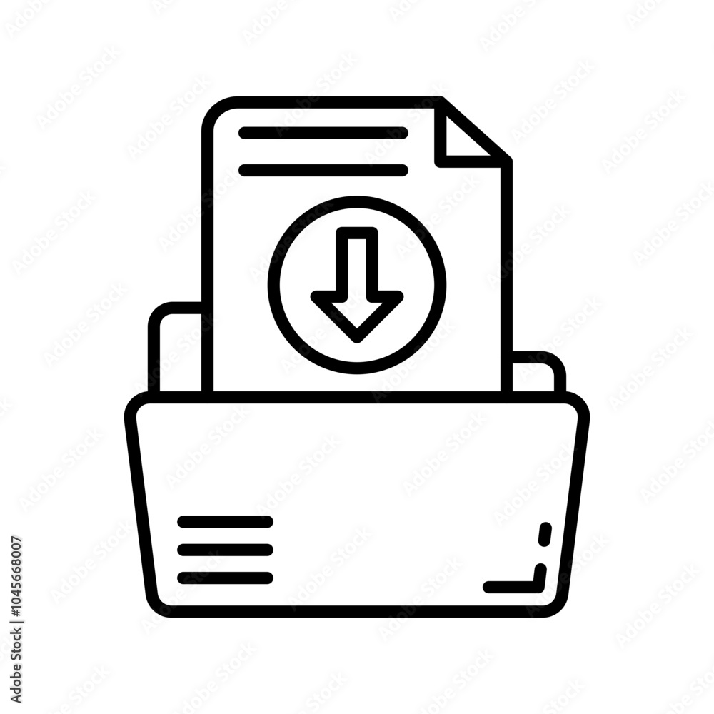 File Import Outline Icon, Vector illustration File Import Outline Icon, Vector illustration
