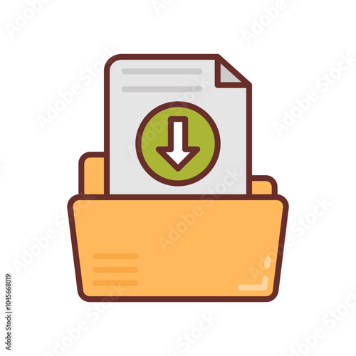 File Import Filled Icons , Vector illustration