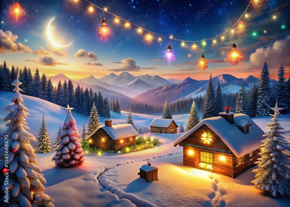 Enchanted Winter Landscape for the 12 Days of Christmas Animation Enchanted Winter Landscape for the 12 Days of Christmas Animation