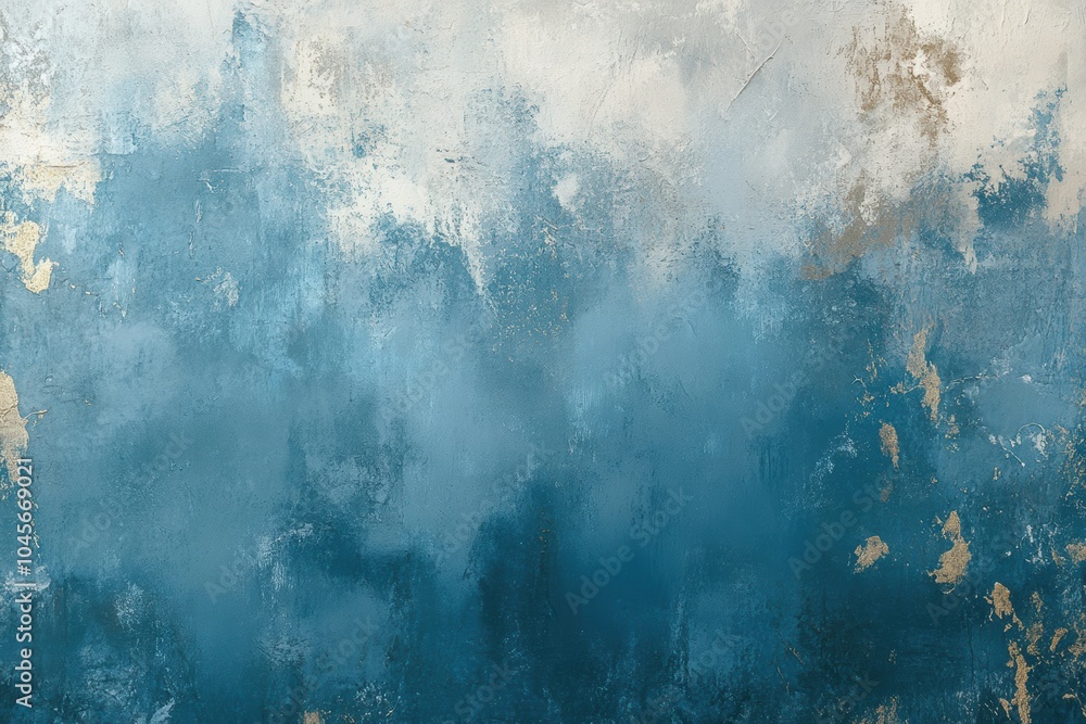 Obraz premium modern rustic textures, contemporary farmhouse design with textured abstract pattern in soft blues and neutral tones, blending rustic elements