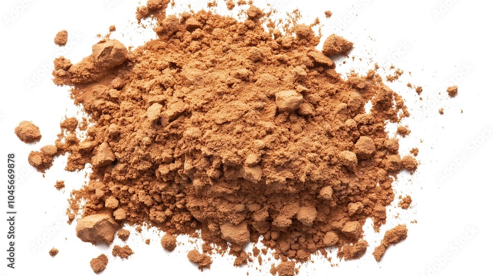 Ground Cinnamon Powder Spice Heap White Background Ground Cinnamon Powder Spice Heap White Background