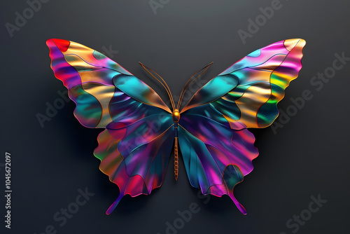 vibrant 3d butterfly representing transformation in a postpandemic era