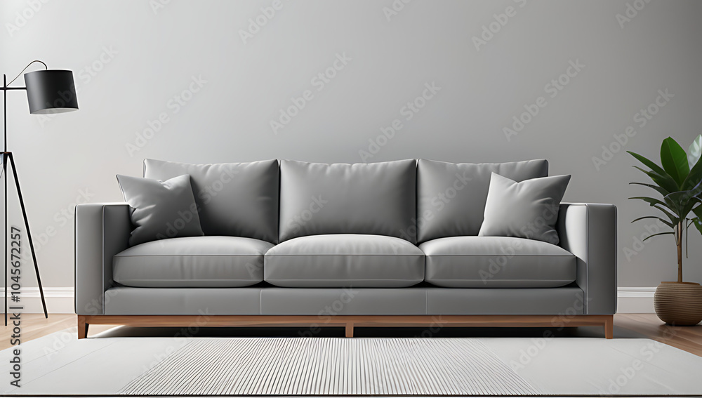grey sofa modern living room rendered interior design purposes grey sofa modern living room rendered interior design purposes