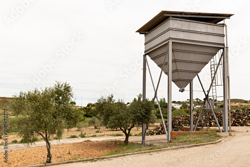 Tolva en almazara. photo