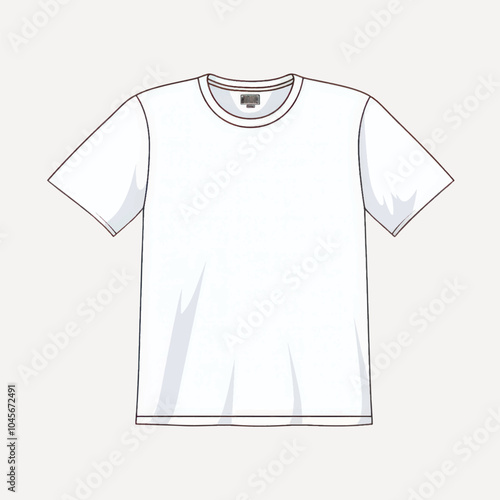 Plain white t-shirt illustration
