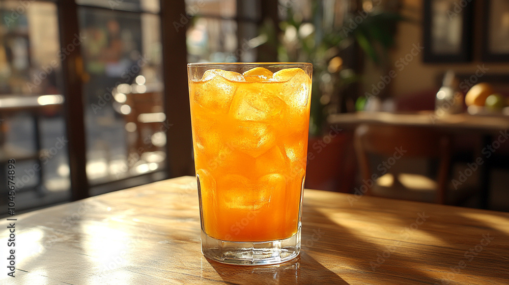 refreshing glass of iced tea and lemonade, garnished with a slice of lemon. The vibrant colors and condensation evoke summer vibes, relaxation, and hydration refreshing glass of iced tea and lemonade, garnished with a slice of lemon. The vibrant colors and condensation evoke summer vibes, relaxation, and hydration