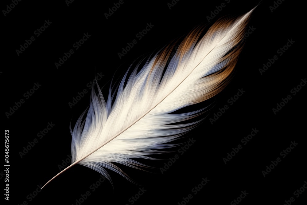 Beautiful feathers isolated on a black background Beautiful feathers isolated on a black background