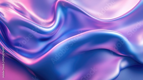 Abstract fabric texture shimmers in vibrant shades of pink and blue. Smooth, flowing waves. Light reflects beautiful off silky surface. Modern elegant background. Silk backdrop.