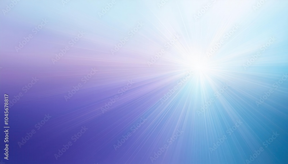 Radiant Abstract Skyburst. Gradient Rays of Light in a Soothing Blue Purple Spectrum, Evoking Sunrise, Hope, and Energy Flow for Digital Design, Inspiration, or Meditation Concepts