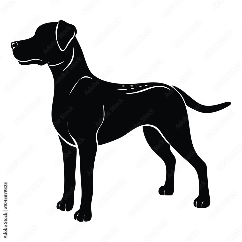 create a dog silhouette vector with white background create a dog silhouette vector with white background