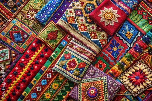 Ethnic Pattern Set - Vibrant Textiles and Cultural Designs for Unique Backgrounds and Artistic Inspiration