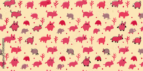Wallpaper Mural Animals  Seamless pattern Vector Illustration Torontodigital.ca