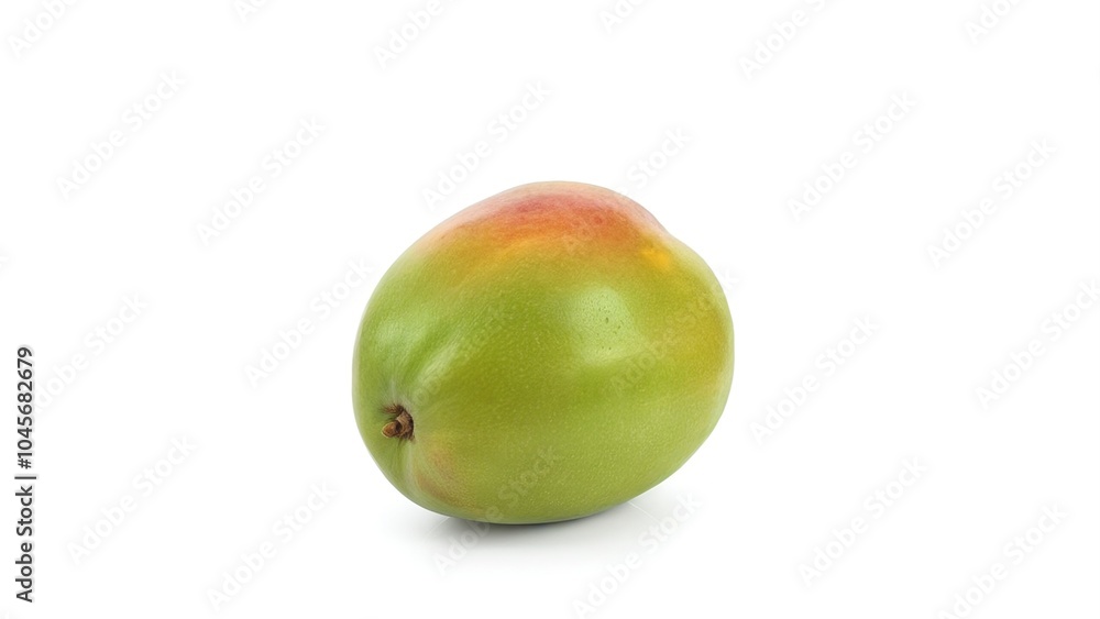 Freshly Harvested Ripe Kent Mango Isolated on a White Background Freshly Harvested Ripe Kent Mango Isolated on a White Background