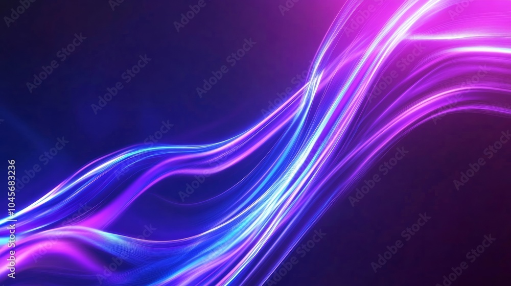 Minimalistic neon wave lights pattern 