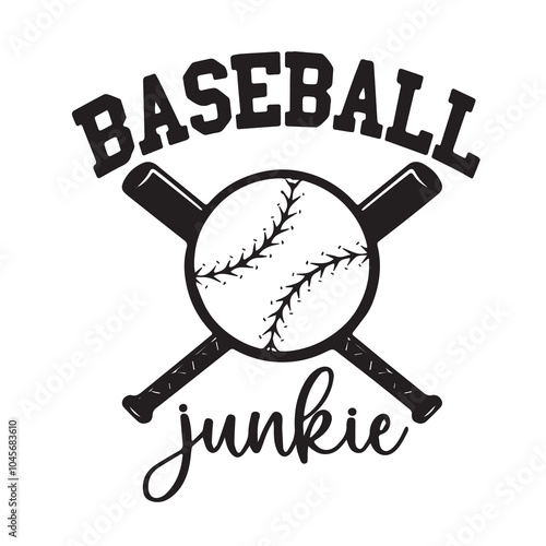 baseball junkie logo inspirational positive quotes, motivational, typography, lettering design