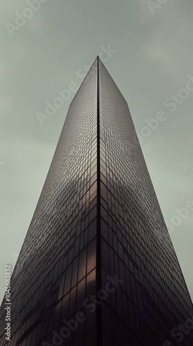one isolated skyscraper in the middle of nowhere