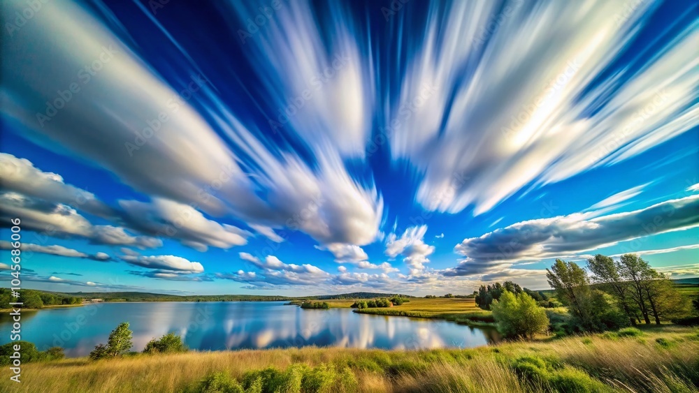 Obraz premium Fast Flying Clouds Time Lapse – Stunning HD Sky Photography for Nature Lovers