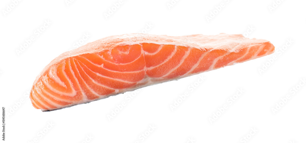 Piece of fresh salmon isolated on white Piece of fresh salmon isolated on white