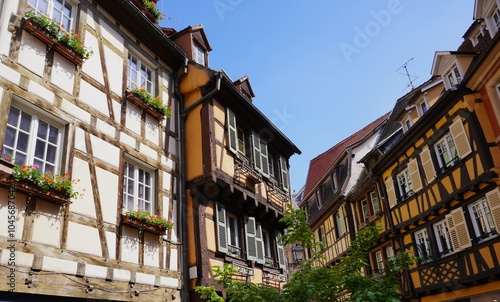 Fachada de casas en la Alsacia, colmar photo