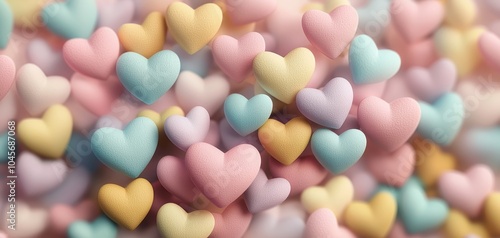 Mesmerizing Close-up of Pink Heart Amidst Pastel Chaos - Romantic Love Background for Valentines