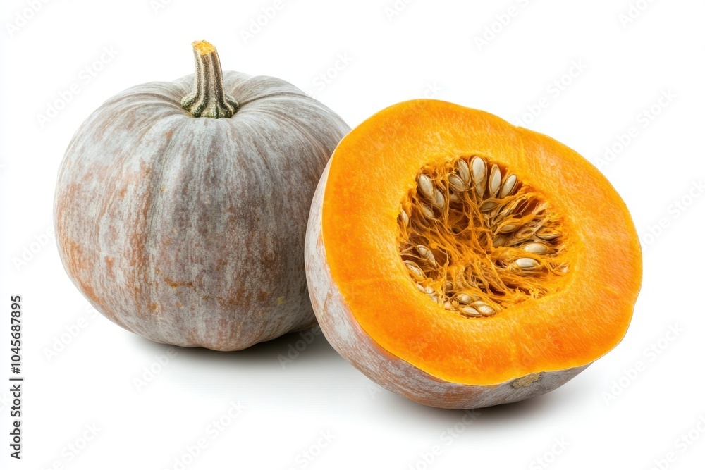 a side of apumpkin on isolated white background no shadow a side of apumpkin on isolated white background no shadow