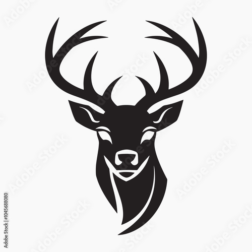 Stylized deer head silhouette