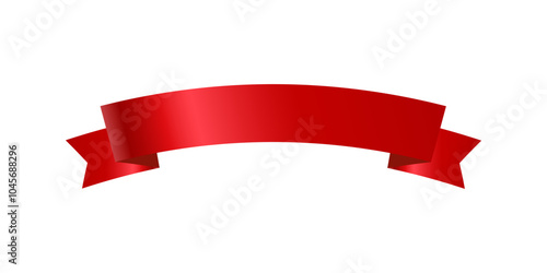 Glossy silk decorative red ribbon