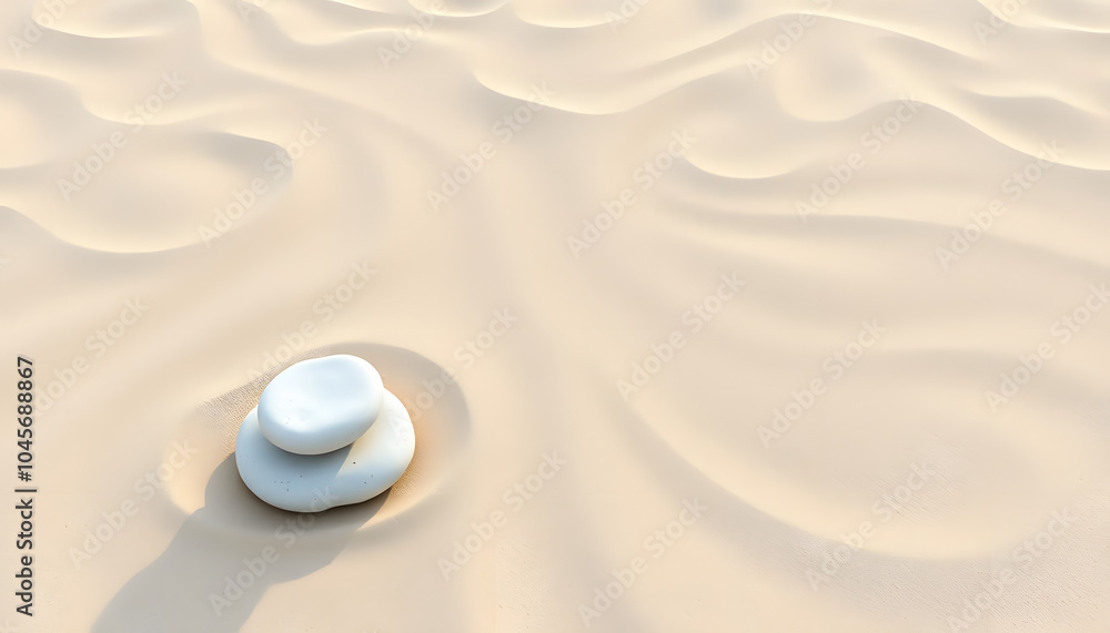 Zen garden meditation sandy background White stone and lines on sand for balance and harmony isolated with white highlights, png Zen garden meditation sandy background White stone and lines on sand for balance and harmony isolated with white highlights, png