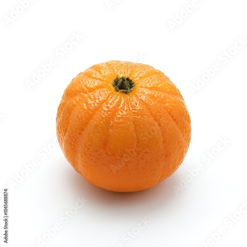 Fresh Ponkan Tangerine Levitating on White Background photo