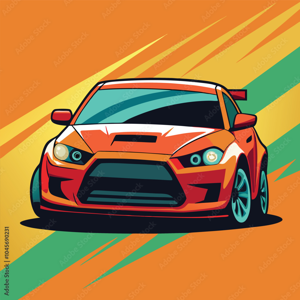Naklejka premium Luxury Car Vector Wallpaper High-End Vehicle Aesthetic
