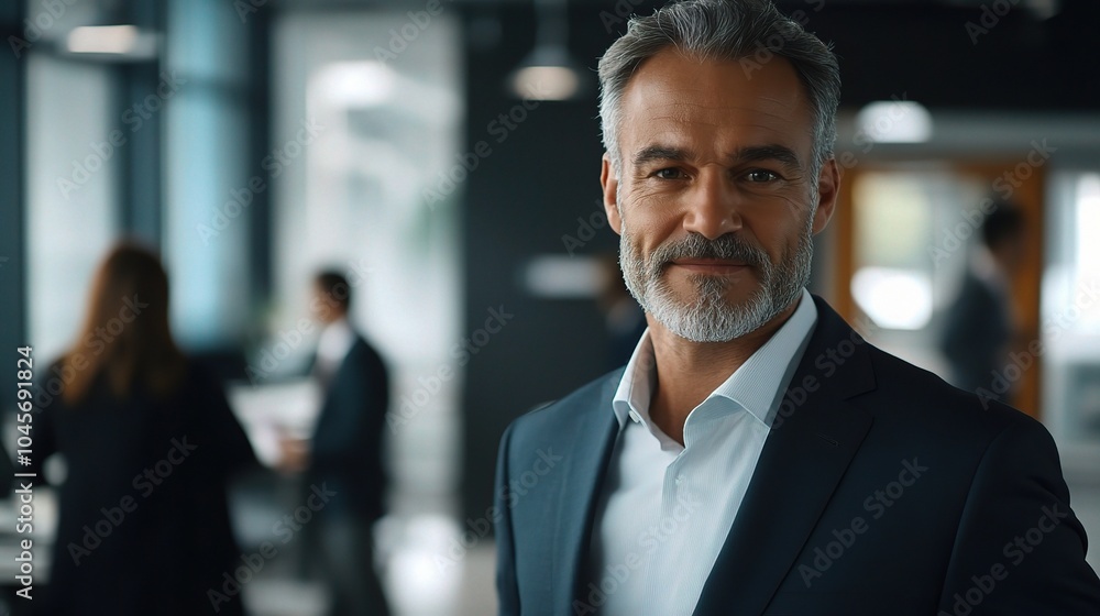 Confident Businessman in Modern Office Environment Confident Businessman in Modern Office Environment