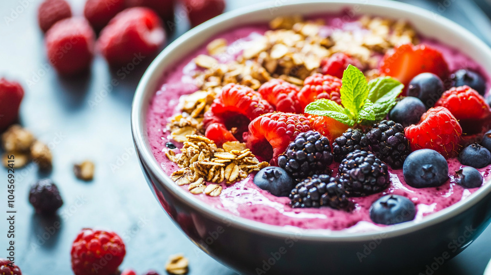 Smoothie Bowl with Fresh Berries Smoothie Bowl with Fresh Berries