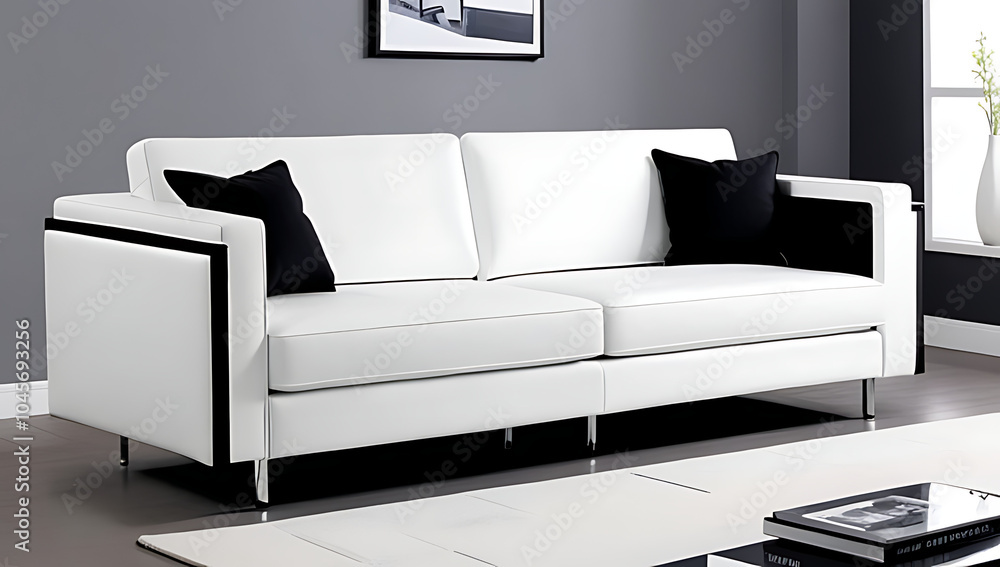 schwartz modern three seater sofa sleek design black white colors schwartz modern three seater sofa sleek design black white colors