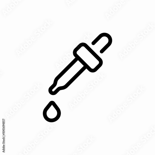 dropper medication icon sign vector