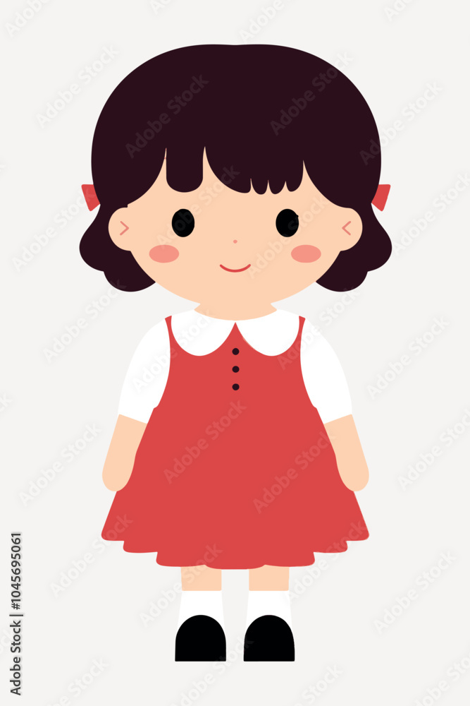 Cute cartoon girl illustration