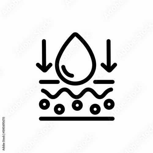 moisture skin icon sign vector
