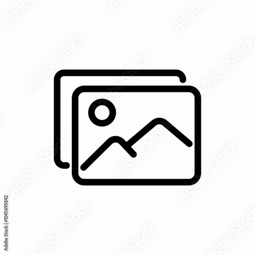 photo gallery icon sign vector