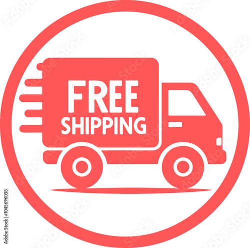 Free Shipping Truck icon Design