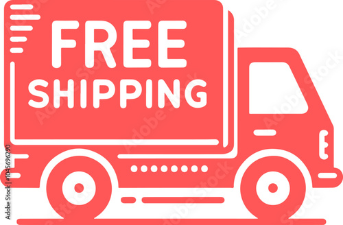 Free Shipping Truck icon Design