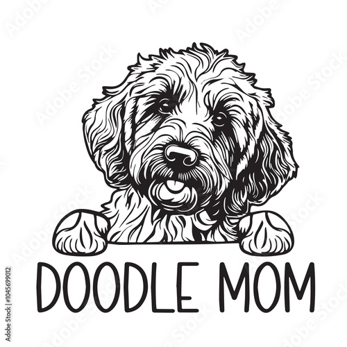 doodle mom logo inspirational positive quotes, motivational, typography, lettering design