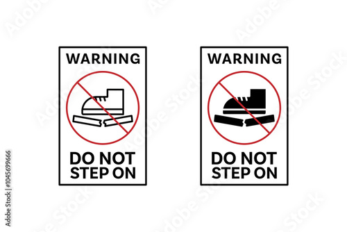 do not step on icon