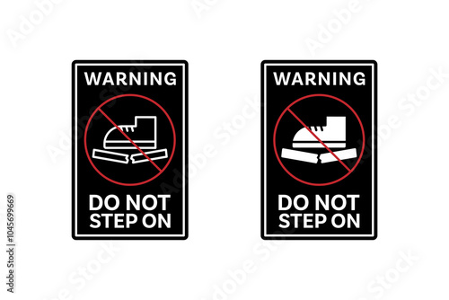 do not step on icon