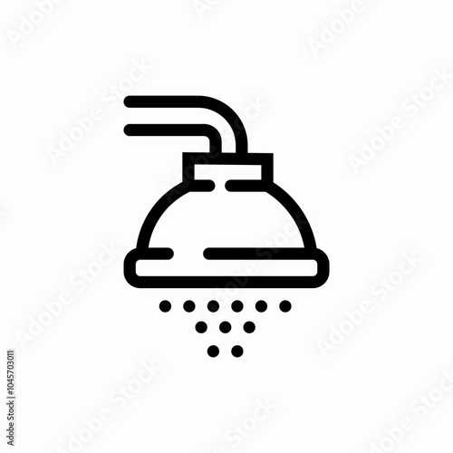 bathroom shower icon sign vector