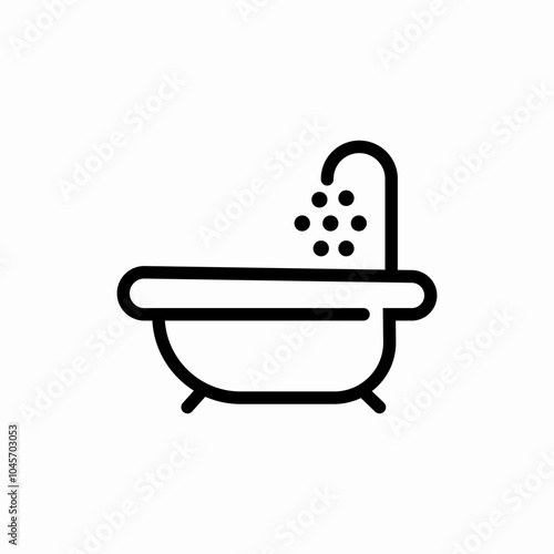 bath tub icon sign vector