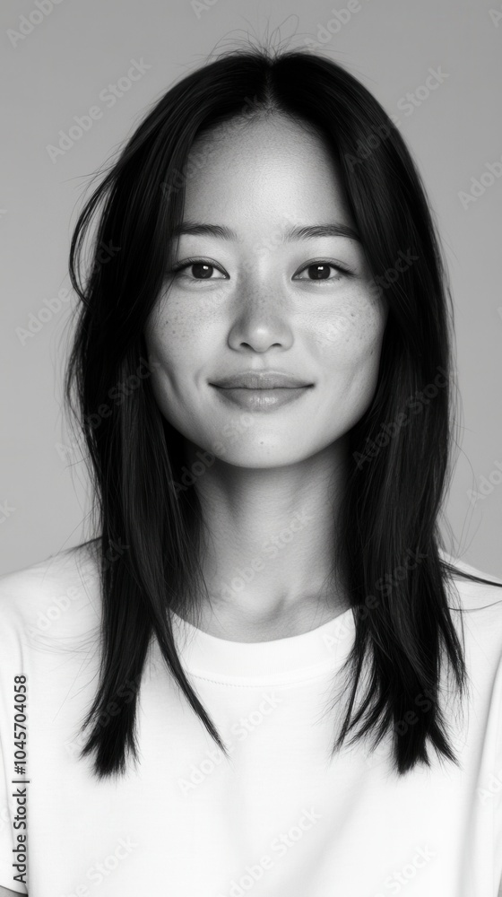 美容とファッションデザインのための、若い女性の時代を超越したモノクローム肖像画 美容とファッションデザインのための、若い女性の時代を超越したモノクローム肖像画